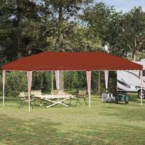 Pop-up šventinė palapinė 575 x 290 x 245 cm Terakotos