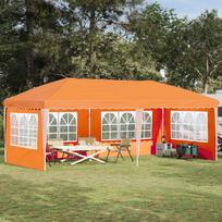 Pop-up šventinė palapinė 575 x 289 x 245 cm Oranžinė