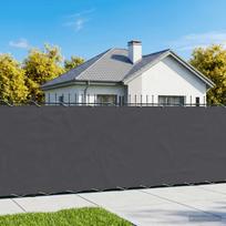Balkono privatumo ekranas 15 x 25 m Audinys su PU danga Juoda