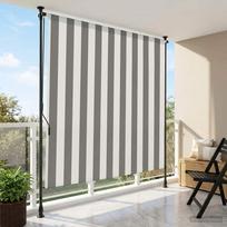 Lauko Ritininė Žaliuzė Antracito ir baltos 100 x 270 cm