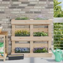 Gėlių dėžės Euro paletėms 24 pcs Pilka 36 x 135 x 95 cm