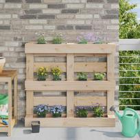 Gėlių dėžės Euro paletėms 24 pcs Pilka 135 x 9 x 95 cm