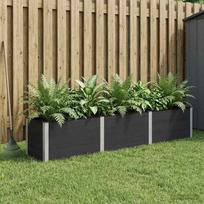 Pakelta lysvė Juoda 300 x 50 x 54 cm WPC ir aliuminis