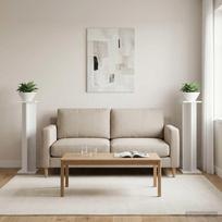 Augalų stovas 2 vnt Baltas 25 x 255 x 1005 cm