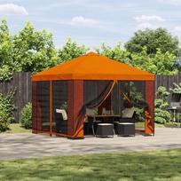 Sodo pavėsinė su šoninėmis sienelėmis 3 x 3 m Oranžinė