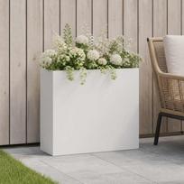 Sodo vazonas Balta 50 x 20 x 40 cm Šaltai valcuotas plienas