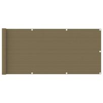 Balkono pertvara taupe spalvos 75x400cm HDPE