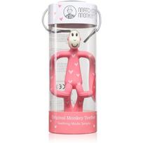 Matchstick Monkey Teething Toy and Gel Applicator kramtomas žaislas su „du viename“ šepetėliu Hearts Pink 1 vnt.