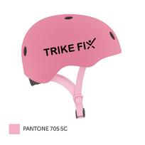 Vaikiškas reguliuojamas dviratininko šalmas Trike Fix su led lempute, S 48–54 cm, rožinis