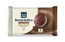 NUTRIFREE BONTÀ SOFFICE EXTRA CACAO  - šokoladiniai keksiukai be glitimo, 140 g