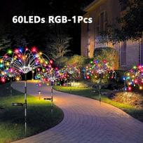 Saulės LED girliandos lauko šventėms,  RGB