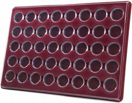 Paletė monetoms su kapsulėmis 26mm, 40 vietų, 31mm kapsulėms