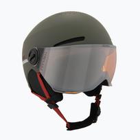 Vaikiškas slidinėjimo šalmas Alpina Zupo Visor Q-Lite olive/ red matt