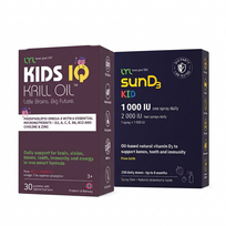 LYL Kids IQ Krill Oil ir vitamino D rinkinys vaikams