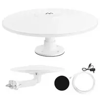 Omni-kryptinė aktyvi DVB-T/T2 HEVC antena MACLEAN MCTV-104 – lauko montavimui ant kemperio, 174–230 & 470–698 MHz, USB 5V