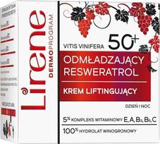 Veido kremas brandžiai odai Lirene Resveratrol 50+ dieninis ir naktinis, 50 ml