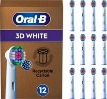 Elektrinio dantų šepetėlio galvutė Braun 3D White, balta sp., 12 vnt.