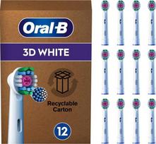 Elektrinio dantų šepetėlio galvutė Braun 3D White, balta sp., 12 vnt.