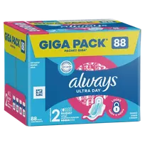 Always Ultra Size 2 Dienai Higieniniai paketai, Long (2 Dydis), 88 vnt.