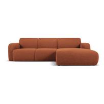 Kampinė sofa rudos spalvos iš boucle (su dešiniuoju kampu) Molino – Micadoni Home