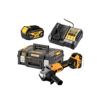 DCG407M2T-QW DEWALT.Kampinis šlifuoklis 125mm 18V DCG407M2T 2x4.0Ah BL TSTAK ...