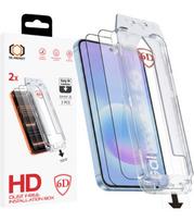 Apsauginis grūdintas stiklas Samsung Galaxy A56 / A57 5G telefonui "Tel Protect Dust-Free Easy Fit Full Glue 6D 2-Pack"