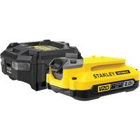 Stanley Akumuliatorius 1x2Ah + Įkroviklis 1,25A SFMCB10D1-QW, 230V, 36Wh, 18V, 2Ah, 96min, LED indikatorius, kompaktiškas