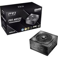 Asrock Maitinimo šaltinis PRO-M850G, 850W, 3x6+2pin, 8 SATA, 2x8-pin EPS, 135mm ventiliatorius, 80 PLUS Gold, Cybenetics Gold