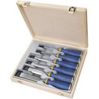 Irwin kaltų rinkinys M750 10503733, 6, 10, 15, 20, 25, 35 mm, su žemėmis, ergonomiška rankena, medinė dėžė