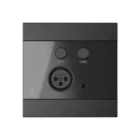 Wall module AUDAC WP205/B, XLR mic and 3.5 mm jack, black