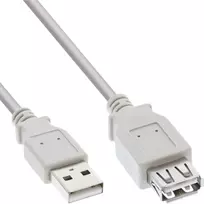 InLine USB 2.0 ilginimo laidas, A tipo kištukas / lizdas, smėlio spalvos, 3 m, urmu