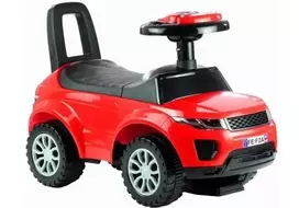 Ride-on for toddler car red lights up + game at the steering wheel 613W