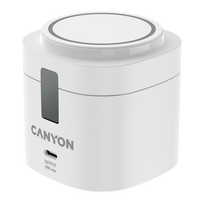 Canyon 4 in 1 Wireless Charging Stand, 30W max, Size: 70x70x70.3mm, weight: 414g, with 65W charger and 1M cable, white