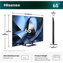 Hisense ULED MiniLED TV | 65U7SE | 65" | Smart TV | VIDAA OS | UHD | Black