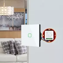 Įleidžiamas „GreenBlue“ WiFi relė, „Android“/„iOS“/„Alexa“/„Google Home“, 100–240 V kintamosios srovės, 50/60 Hz, maks. 16 A, skirtas 150 W LED lempoms, GB739