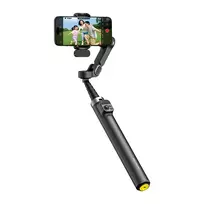 Stabilizatorius - AOCHUAN V3 3-Axis Smartphone Stabilizer, AI Face Tracking, 330g Load, Iki 7.5h Battery Life Juodas
