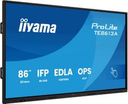 217,4cm/85,6" (3840x2160) iiyama ProLite TE8613A-B3AG 16:9 4K IPS 8ms HDMI DisplayPort USB-C USB LAN RS232 VESA Speaker Touch WiFi Black | TE8613A-B3AG | 4948570128136