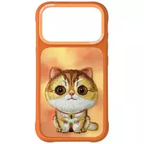 Nimmy Big Eyed Pet 2.0 Cat phone case for iPhone 17 Pro orange