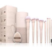 Luvia Cosmetics Nude Aura makiažo šepetėlių rinkinys su dėklu 11 vnt.