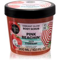 Organic Shop Body Scrub Pink Beachin' skaistinamasis kūno šveitiklis kvepalai Fizzy Strawberry 300 ml
