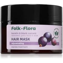 Folk & Flora Keratin & Black Currant regeneruojamoji plaukų kaukė 200 ml