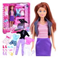 Anlily lėlė su drabužiais, apranga, avalyne, aksesuarais ZA2457