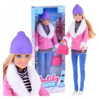 Anlily Madinga lėlė su žieminiais drabužiais + rankinė ZA4302