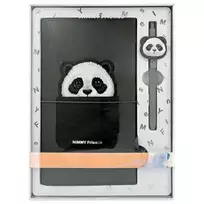 Nimmy 2-in-1 notebook + pen | black Big Eyed Pet 2.0 Panda