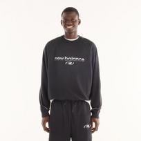 New Balance Trackside French Terry Hoodie Black - Dydis M (MT62W318BK Džemperiai)