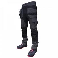 Darbinės kelnės su kišenėmis įrankiams Titan Flexpro, juoda/pilka C64, Pesso