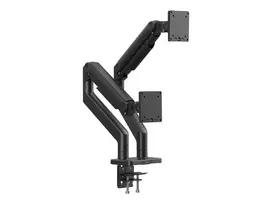 DIGITUS Dual Monitor Mount 2x45inch 2x20kg Mechanical Spring VESA: 75x75 100x100 Black