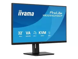 IIYAMA XB3294UHSCP-B1 32inch VA-panel 3840x2160 UHD 15cm Height Adj. Stand 350cd/m 2ms Speakers USB-C Dock LAN/KVM/95W PD