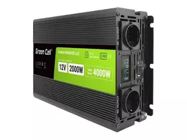 GREEN CELL power inverter 12V-230V 2000W/4000W with LCD display - pure sine wave