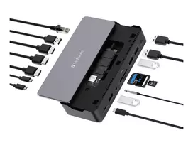 VERBATIM USB-C Pro Docking Station 15 Port with SSD Included CDS-15SSD